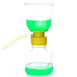 QiMan Disposable Sterile Vacuum Filter Units, Funnel and Receiver, Nylon Membrane, Individually Wrapped, 0.22um,90mm, 500mL