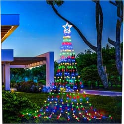 MUYUN Christmas Decorations Star String Lights,320 LED Outdoor Christmas Tree Lights with 13