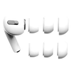 BLLQ Fit in Case AirPods Pro Eartips Covers Earuds Cover Silicone Compatible with AirPods Pro AirPods3 , S/M/L 3 Pairs White ap