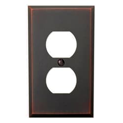 Amerelle 68DDB Manhattan Wallplate, 1 Duplex, Aged Bronze