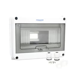 Mollom 8 Way Circuit Breaker MCB Distribution Protection Box with DIN Rail, IP65 Waterproof,for Indoor and Outdoor