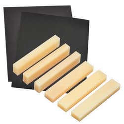 SAPHUE 6Pcs Unbleached Bone Guitar Nuts Blank For Electric Bass Acoustic Classical Guitar Mandolin Banjo Ukulele Nut Blank (6Pcs Nut)