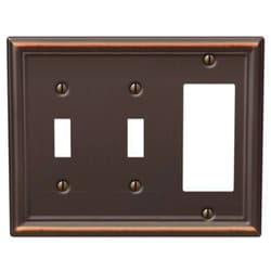 Amerelle 149TTRDB Chelsea Steel Double Toggle/Single Rocker-GFCI Wallplate, Aged Bronze