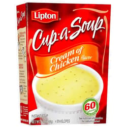 Lipton, Cup-A-Soup, Cream Of Chicken Flavor, 4 Count, 2.4 oz