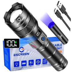 Esgreen Rechargeable Flashlights 1000000 High Lumens, Long Range 5000ft, Super Bright LED Flashlight USB C, High Powerd Multi-functional Heavy Duty Strong Flash Light High Beam, For Emergency Security Camping