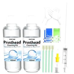 Spaceink Printhead Cleaning kit 200mL for Epson Printer, Printer Cleaning Kit for HP, Print Head Cleaning Kit for Canon, Inkjet Printer Nozzle Cleaning Kit for Brother