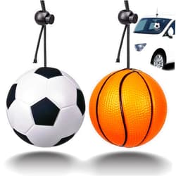 RONGWI 2 Pack Garage Parking Aid,Garage Car Stop Indicator,Garage Parking Assist Stop Ball,Parking Ball Guide System,Double Car Parking Aid with Telescopic Adjustable Length(basketball shape+soccer shape)