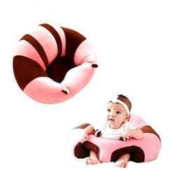 SeaISee SealSee Baby Support Seat Sofa Plush Soft Animal Shaped Baby Learning to Sit Chair Keep Sitting Posture Comfortable for 3-16 Months Baby (Pink)