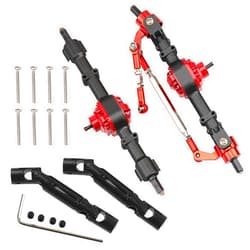 Share Goo Universal RC Drive Shaft 58mm-71mm & Metal Front & Rear Axle Assembly Set Bridge Shaft Steering Cup Rod Complete Set