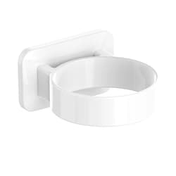 RAIKEDR Hair Dryer Holder Wall Mounted, Bathroom Hair Dryer Holder, Self Adhesive Blow Dryer Holder Rack for Hair Dryer, Compatible with Most Hair Dryers (White, L 3.7”×W 2.1”×H 4.3”)