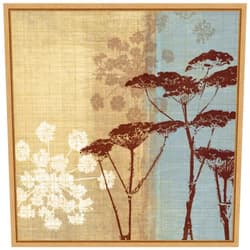 Amanti Art Framed Canvas Wall Art 16x16 Silhouette in the Breeze I (Queen Anne's Lace Flower) by Tandi Venter, Framed Wall Art Canvas, Nature Artwork, Modern Decor, Small Painting for Living Room