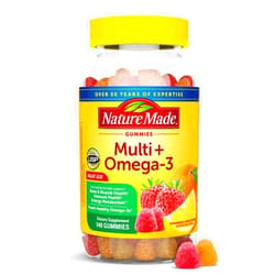 Nature Made Multivitamin + Omega-3, Multivitamin Gummies for Women and Men, Daily Nutritional Support, 140 Adult Gummy Vitamins & Minerals, 70 Day Supply