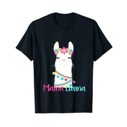 Funny Mama Llama tshirt for mother's day Mama Llama Funny Mother's Day Shirt for Women Mom Love Llama T-Shirt