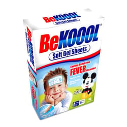 BeKoool Be Koool Kids 8 Hour Soft Gel Sheets w/Cooling Relief Fever Reducer - 24 Individual Sheets 
