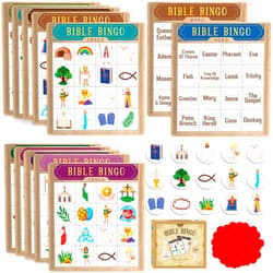 SpriteGru Bible Bingo Game, Multiple Players Bingo Game for Christian, Bible School Kids Christian Sunday Church