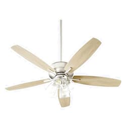 Quorum International Quorum 7052-465 Transitional 52``Ceiling Fan from Breeze Collection in Pewter, Nickel, Silver Finish,
