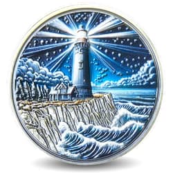 Gimilang Christian Challenge Coin - 1.57 Inch Lighthouse and Light of Life Design, Religious Inspirational Token with John 8:12 Verse, Faith and Hope Symbol