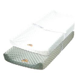 BlueSnail Ultra Soft Minky Dot Changing Pad Cover 2 Pack (Gray+White, 2 Pack)