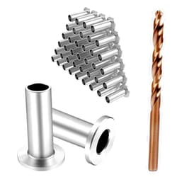 BLIKA 40 Pack Stainless Steel Protector Sleeves for 1/8