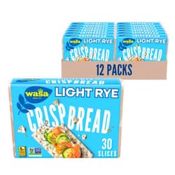Wasa Light Rye Crispbread, 9.5 oz (Pack of 12), Rye Crackers, Non-GMO Ingredients, Fat Free