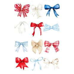 Pretty Please Red, White, and Blue Bow Coquette Notebook | Journal: 120 lined notebook great for journaling, list making, jotting dow dreams or makes the perfect gift