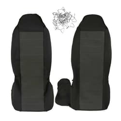 JAMESVAN 2 PCS Front Seat Covers for 2004-2012 Ford Ranger 60/40 Highback, Breathable Cotton Car Seat Cover Replacement Seat for Ford Ranger 2004-2012,Deep Grey