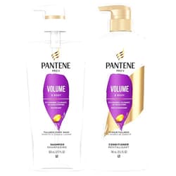 Pantene Shampoo, Conditioner and Hair Treatment Set, Volume & Body for Fine Hair, Safe for Color-Treated Hair
