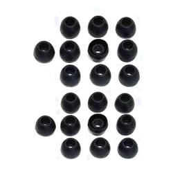 Earbudz 10 Pairs Small Silicone Replacement Earbud Tips (Black)