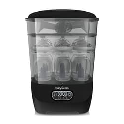 Baby Brezza Bottle Sterilizer and Dryer Advanced – 33% Faster - Largest Capacity Steam Sanitizer - Universal Sterilization Machine for All Bottles + Pump Parts - HEPA Air Filter, Black