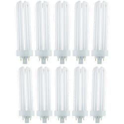Sunlite PLT42/E/SP41K/10PK 4100K Cool White Fluorescent 42W PLD Triple U-Shaped Twin Tube CFL Bulbs with 4-Pin GX24Q-4 Base (10 Pack)