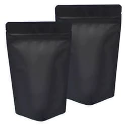 UCOFFEE 100 Pieces Mylar Bags - 4x6 Inches Mylar Food Storage Bags Resealable Foil Pouch Bags Stand Up Airtight Ziplock Bag Bulk (Matte Black)