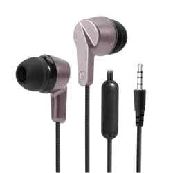 UrbanX R2 Wired in-Ear Headphones with Mic for Wiko Rainbow Lite 4G with Tangle-Free Cord, Noise Isolating Earphones, Deep Bass, in-Ear Bud Silicone Tips