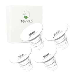 TOVVILD 20mm Flange Inserts for 24mm Flange/Shield, Compatible with Momcozy/Medela/MOMMED/Bellababy/Spectra Breast Pumps, Pump Parts Replace (4PCS 20mm)