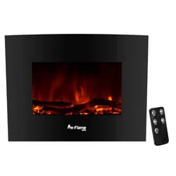 E-Flame USA Sundance Curved Wall Mounted or Freestanding LED Electric Fireplace with Remote - Adjustable, Timer, Remote - 22-inch