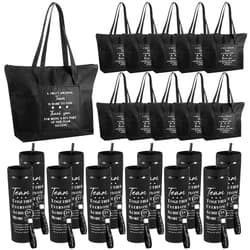 Paterr 36 Pcs Team Thank You Gifts Bulk Employee Appreciation Cups 16 Oz Large Tote Inspirational Bags and Keychains