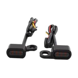 AAGAZA Ronyme Motorcycle LED Mini Turn Signal Indicator for Softails Sportsters Models, Low Power Consumption, Good Performance, Black Smoke/136 (Color : Black Smoke)