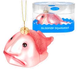 Accoutrements Archie McPhee Blobfish Blown Glass Christmas Ornament!