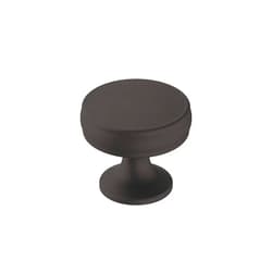 Amerock | Cabinet Knob | Matte Black | 1-1/4 inch (32 mm) Diameter | Renown | 1 Pack | Drawer Knob | Cabinet Hardware