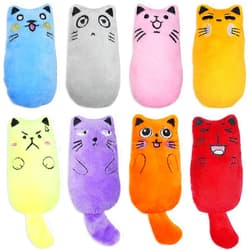 SCHITEC Catnip Toys, [8 PCS] Soft Plush Cat Nip Chew Toy for Indoor Cats, Interactive Kitten Pillow Kitty Teething Toy