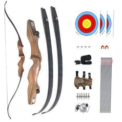 Pwigs Pretty&Popular Black Archery Recurve Bows with Ergonomic Design for Outdoor Training Practice