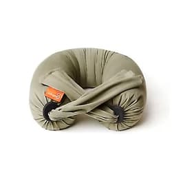 Bbhugme® bbhugme Pregnancy Pillow, The Award-Winning Pregnancy & Breastfeeding & Full Body Support Maternity Pillow with Dusty Olive Cover and Black Silicone Pebbles
