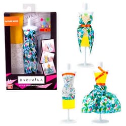 BANDAI Harumika Fashion Design for Kids- Craft Your Own Catwalk Looks with This Creative Kit - Single Torso Set - 'Nature Mood' Style Includes Reusable Mannequin, Fabric and Accessories., 40416