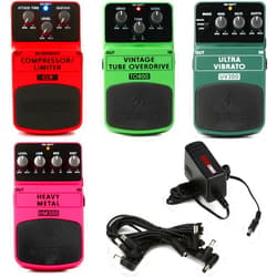 Generic Behringer Guitar Pedal 4-pack with Power Supply