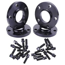 Slakerbe 4PCS 15mm Hubcentric Wheel Spacers 5x112 5 Lug with M14x1.25 Studs 66.6mm, Hubcentric Forged Wheels Spacer Compatible with B*M*W for 118i 128ti 220i
