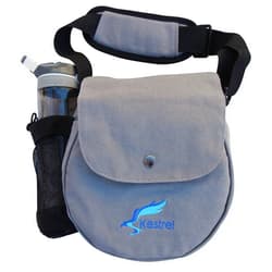 Kestrel Black Disc Golf Bag - Fits 6-10 Golf Discs + Bottle - For Beginner & Advanced Golfers - Extremely Durable Canvas - Frisbee Golf Bag - Small Sling/Shoulder Disc Golf Bag For Men & Women