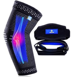 ABYON Professional tennis elbow brace for women (2 Pack) + Elbow Compression Sleeve (1 Pack),Elbow Brace with Compression for Tendonitis, Elbow Support for Reduce Pain (Black, XLarge)