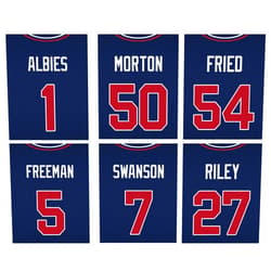 TnT Prints Atlanta Braves Poster Set of Six 2021 World Series Champions Jerseys- 8x10 Semi-Gloss Poster Prints