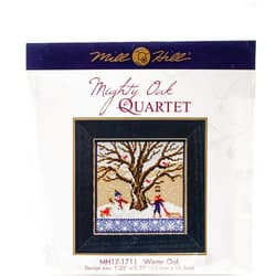 Mill Hill Winter Oak Beaded Counted Cross Stitch Kit Mill Hill 2017 Mighty Oak Quartet Series MH171711