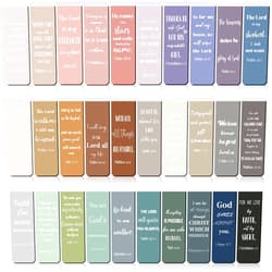 Chinco 30 Pcs Christian Bookmarks Magnetic Bible Verse Bookmarks Religious Scripture Inspirational Church Supplies Motivational Prayer Page Clip for Women Kid Student Teacher School Gift(Morandi)