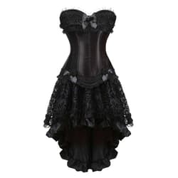 Kranchungel Steampunk Corset Skirt Renaissance Corset Dress for Women Gothic Burlesque Corsets Costumes